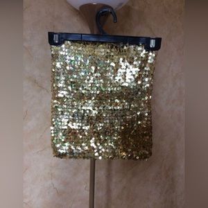 Zara sequin gold skirt